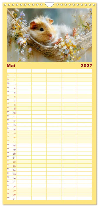 Meerschweinchen. Bezauberndes Gartenglück (CALVENDO Familienplaner 2027)