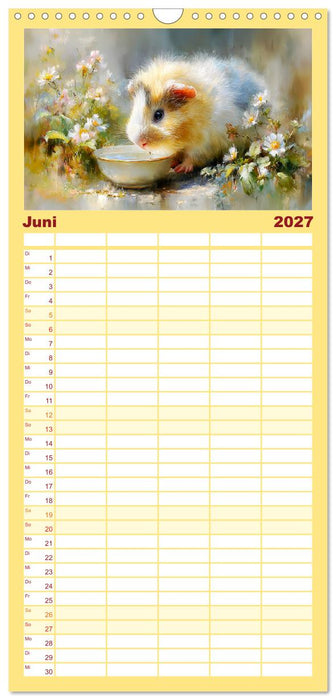 Meerschweinchen. Bezauberndes Gartenglück (CALVENDO Familienplaner 2027)