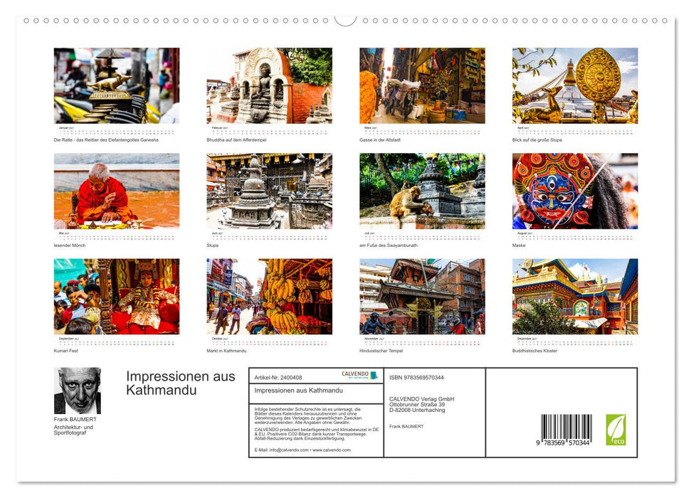 Impressionen aus Kathmandu (CALVENDO Premium Wandkalender 2027)