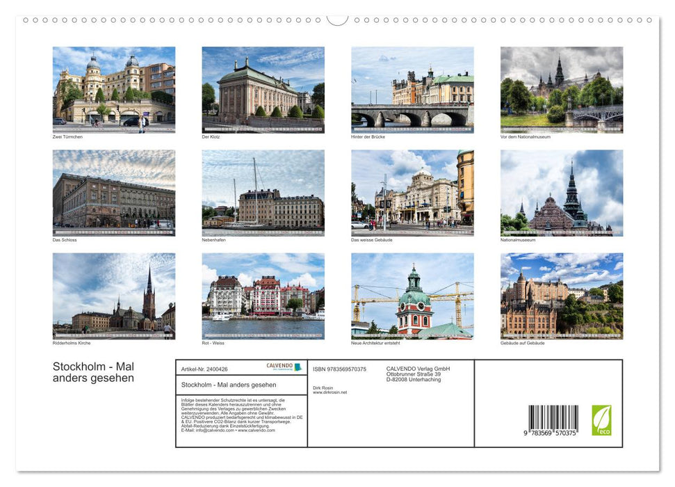 Stockholm - Mal anders gesehen (CALVENDO Premium Wandkalender 2027)