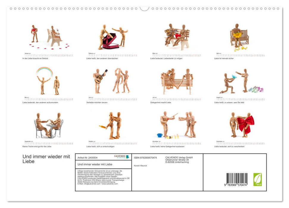 Und immer wieder mit Liebe (CALVENDO Premium Wandkalender 2027)