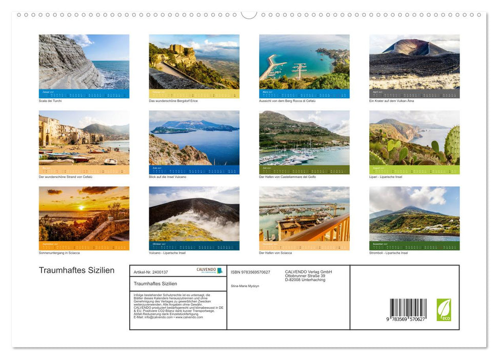 Traumhaftes Sizilien (CALVENDO Premium Wandkalender 2027)