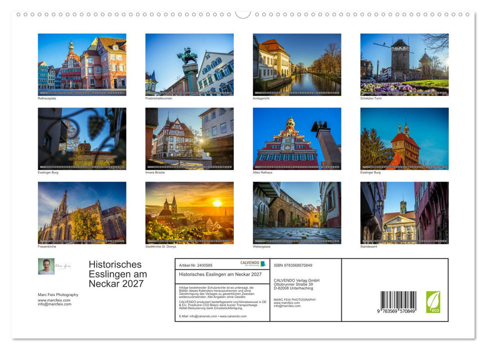 Historisches Esslingen am Neckar 2027 (CALVENDO Premium Wandkalender 2027)