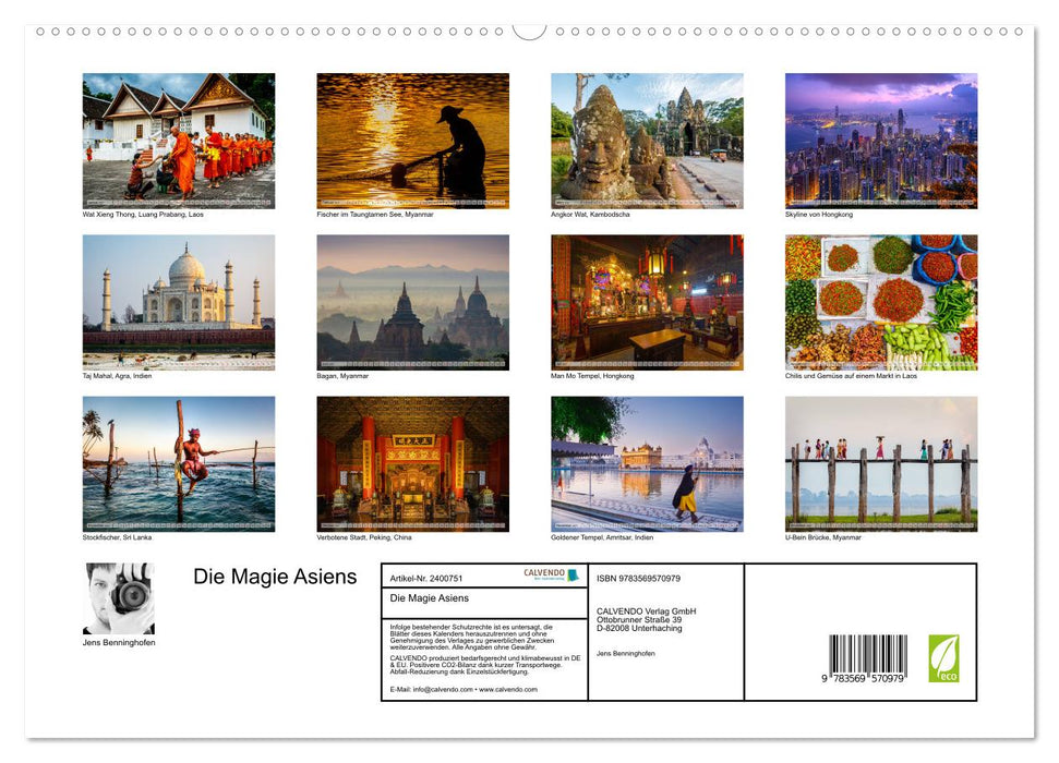 Die Magie Asiens (CALVENDO Premium Wandkalender 2027)