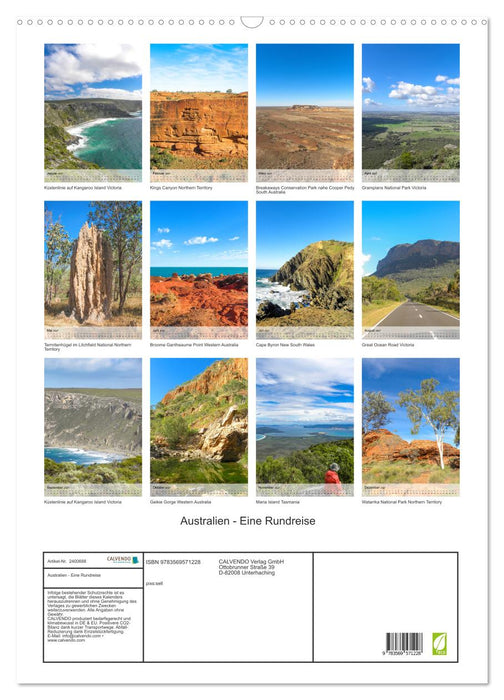 Australien - Eine Rundreise (CALVENDO Wandkalender 2027)