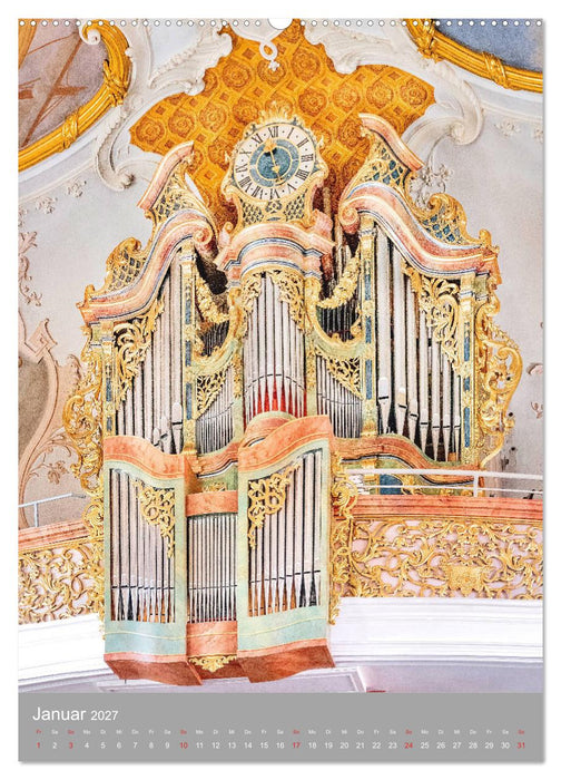 Barock Orgeln, Königinnen der Instrumente (CALVENDO Wandkalender 2027)