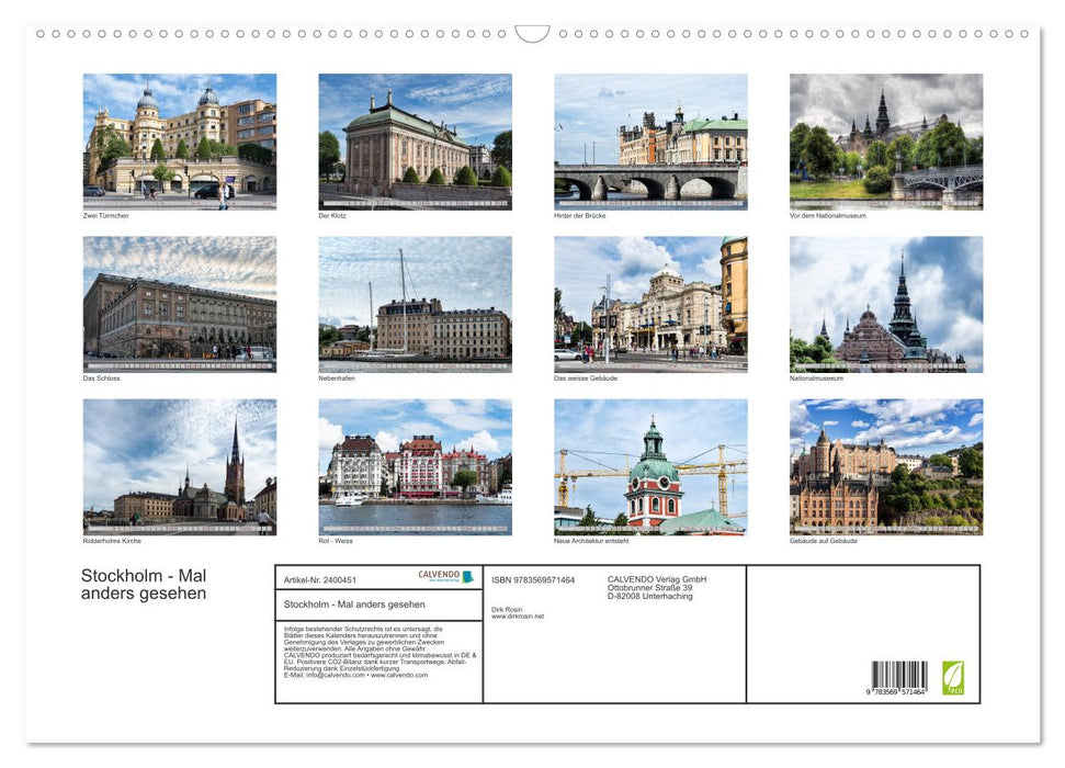 Stockholm - Mal anders gesehen (CALVENDO Wandkalender 2027)