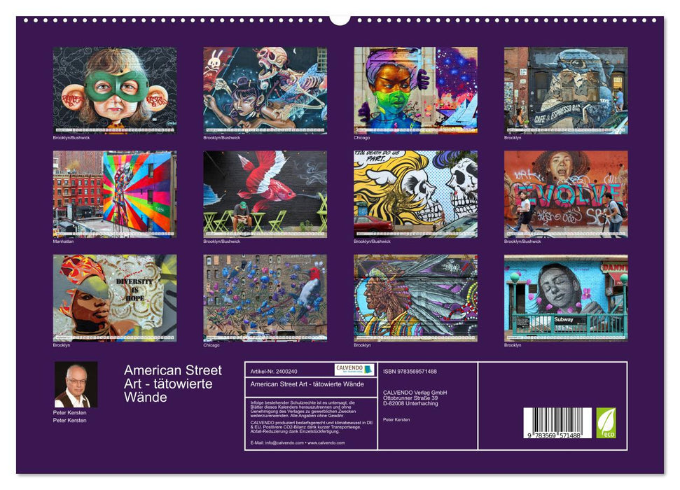 American Street Art - tätowierte Wände (CALVENDO Premium Wandkalender 2027)