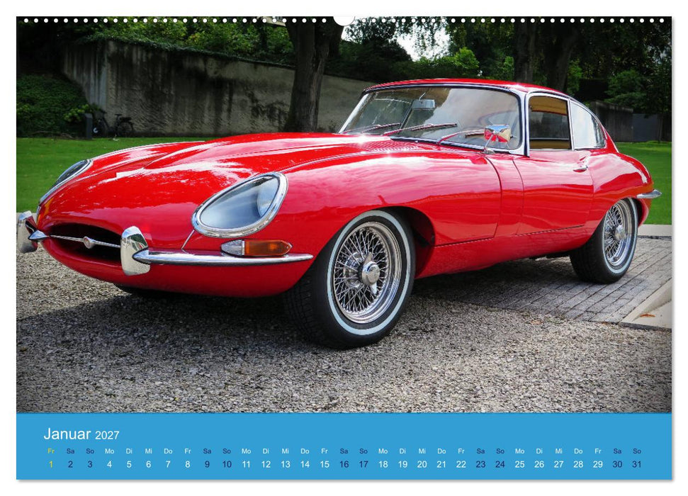 Jaguar E-Type Memorial (CALVENDO Premium Wandkalender 2027)