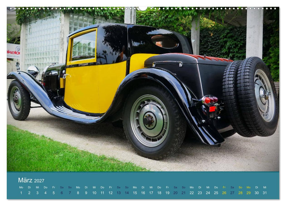Bugatti - fahrende Kunstwerke (CALVENDO Wandkalender 2027)