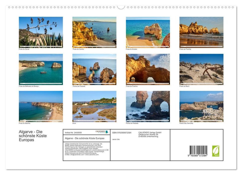 Algarve - Die schönste Küste Europas (CALVENDO Wandkalender 2027)