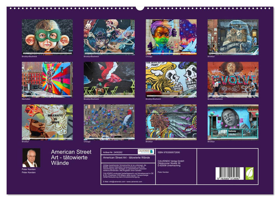American Street Art - tätowierte Wände (CALVENDO Wandkalender 2027)