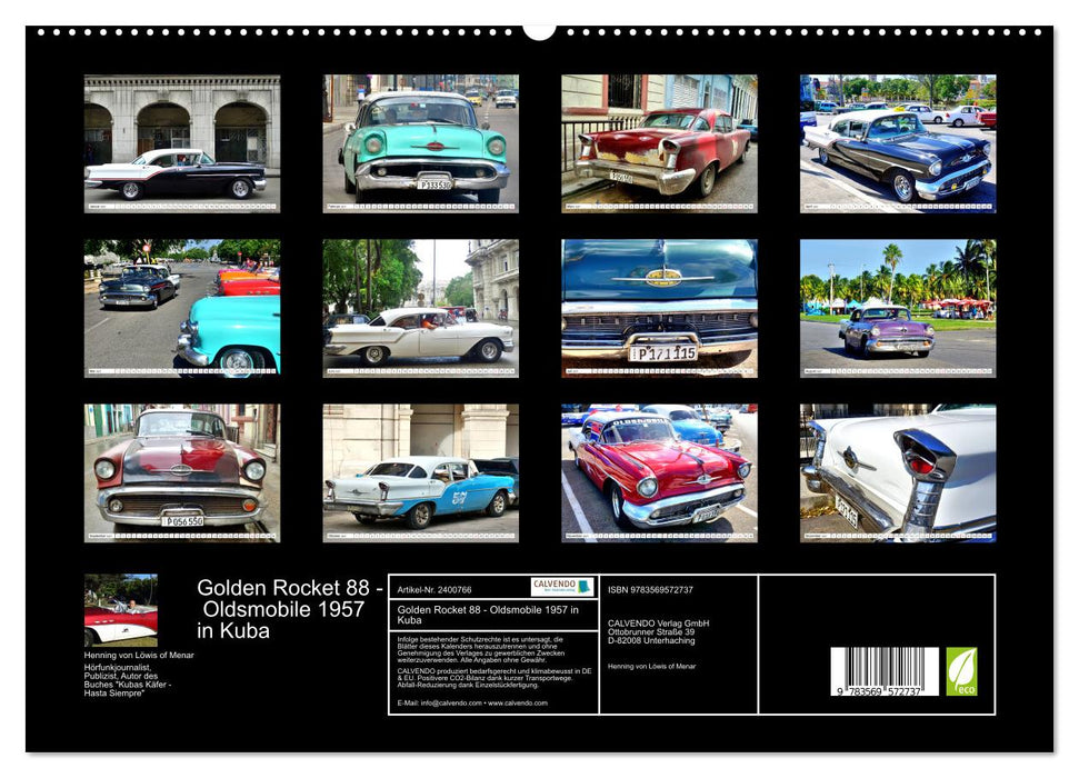 Golden Rocket 88 - Oldsmobile 1957 in Kuba (CALVENDO Premium Wandkalender 2027)