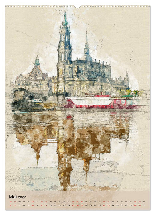 Dresden wie gemalt (CALVENDO Wandkalender 2027)