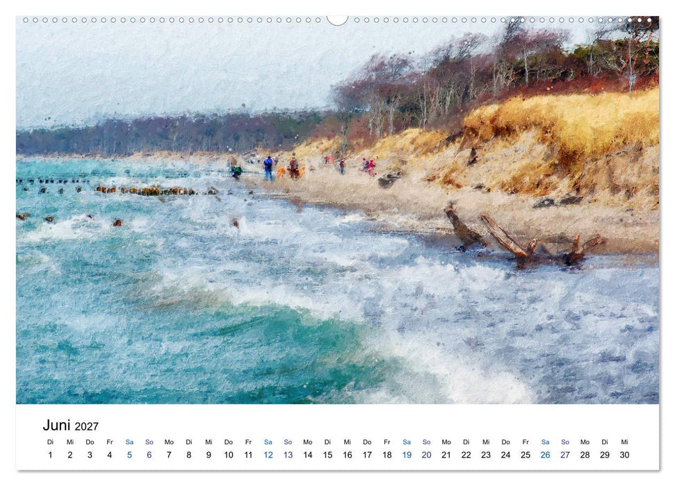 Landschaften auf dem Darß in Ölfarben (CALVENDO Wandkalender 2027)