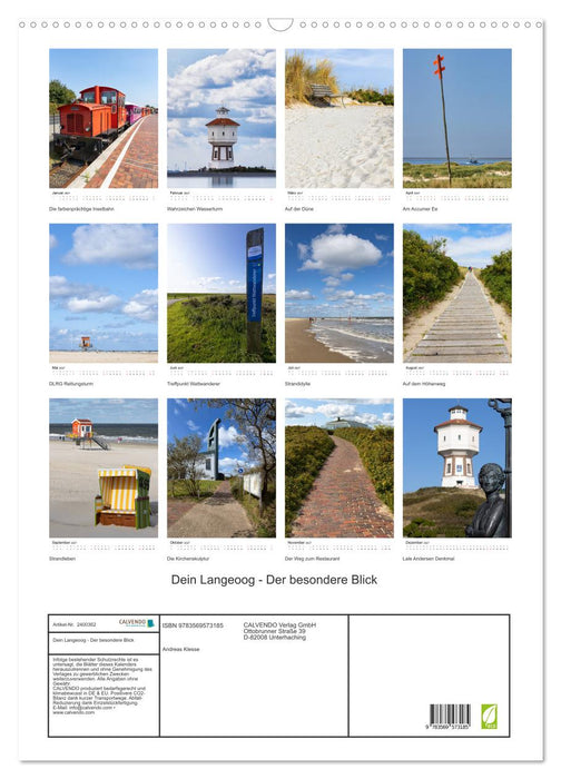 Dein Langeoog - Der besondere Blick (CALVENDO Wandkalender 2027)