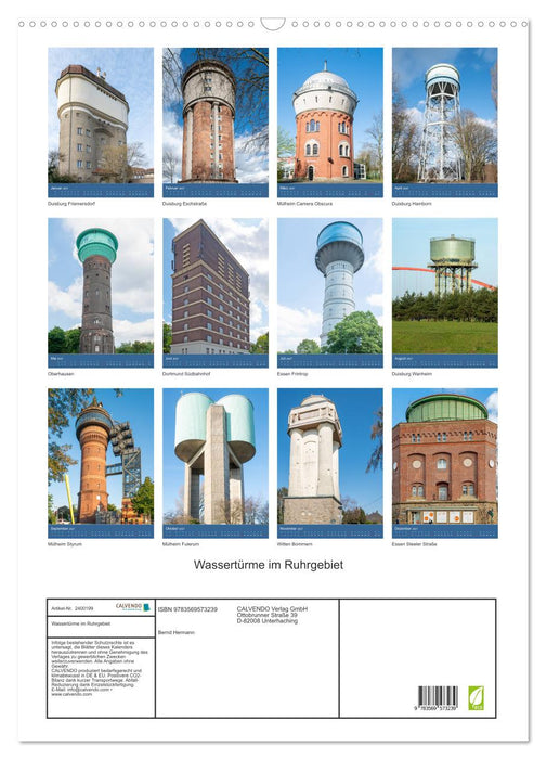 Wassertürme im Ruhrgebiet (CALVENDO Wandkalender 2027)