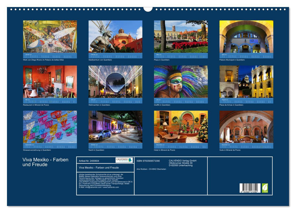 Viva Mexiko - Farben und Freude (CALVENDO Wandkalender 2027)