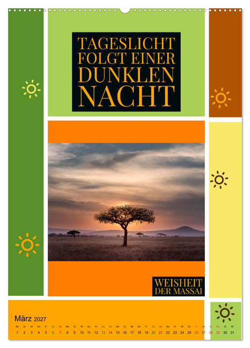 Kenia..mit einem Hauch Poesie - Weisheiten und Zitate (CALVENDO Premium Wandkalender 2027)