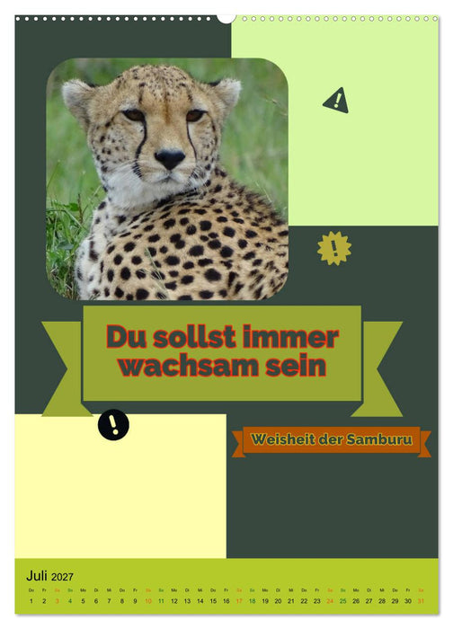 Kenia..mit einem Hauch Poesie - Weisheiten und Zitate (CALVENDO Premium Wandkalender 2027)