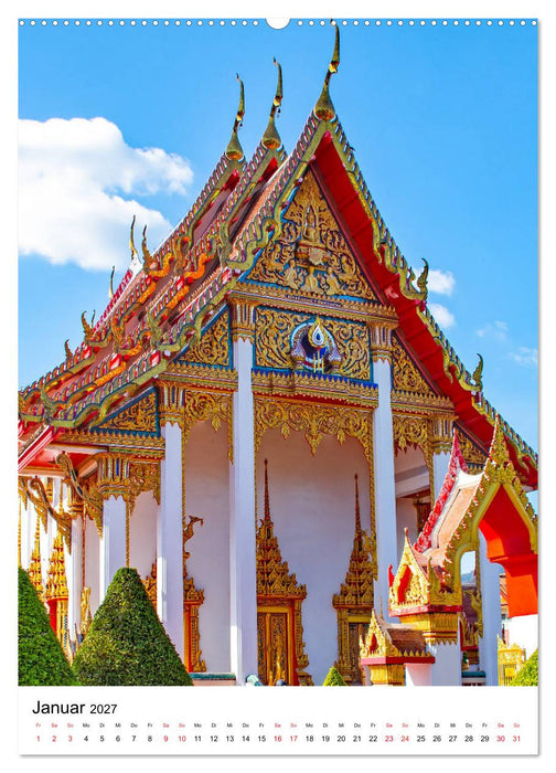 Wat Chalong - Tempel mit ganz speziellem Charme (CALVENDO Wandkalender 2027)