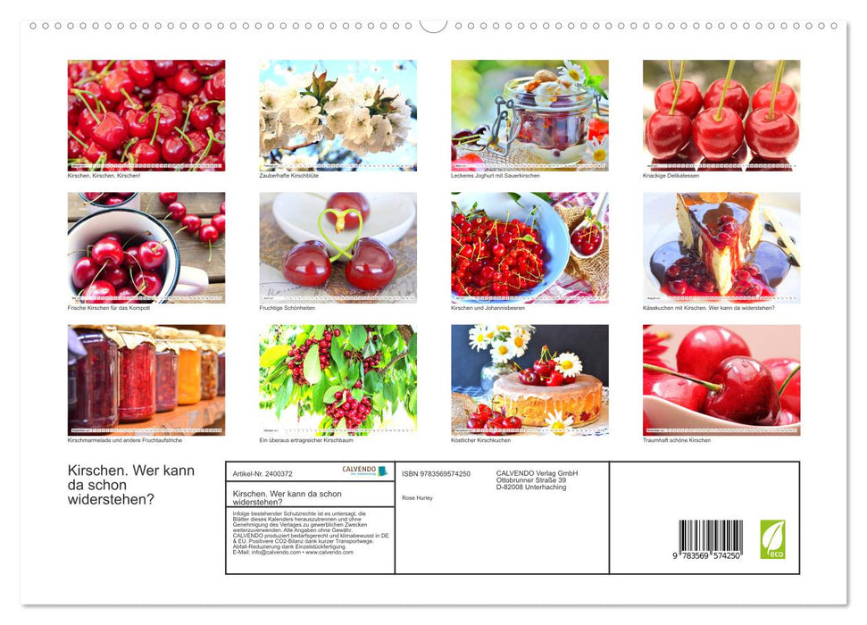 Kirschen. Wer kann da schon widerstehen? (CALVENDO Premium Wandkalender 2027)