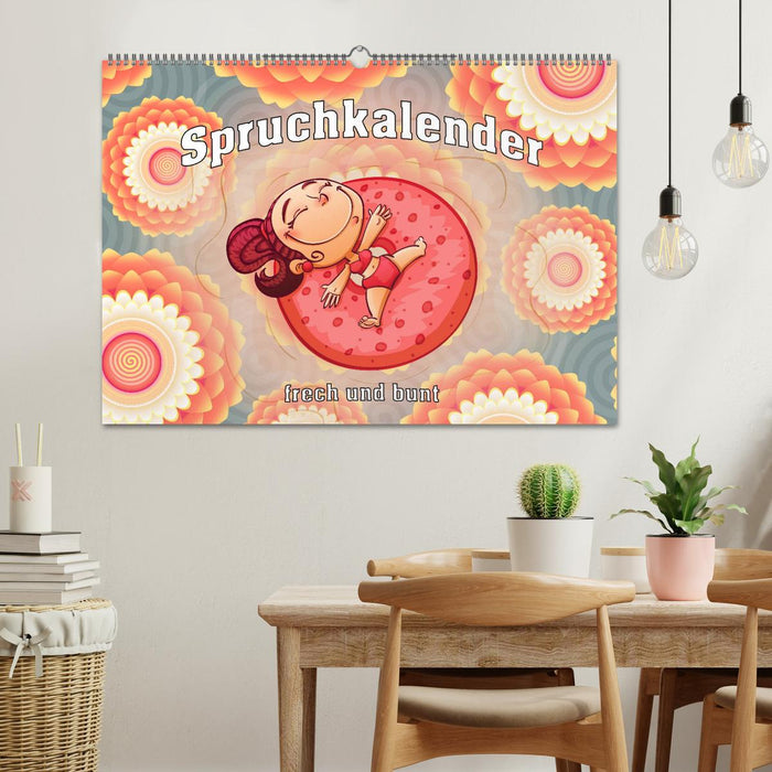 Spruchkalender - frech und bunt (CALVENDO Wandkalender 2027)