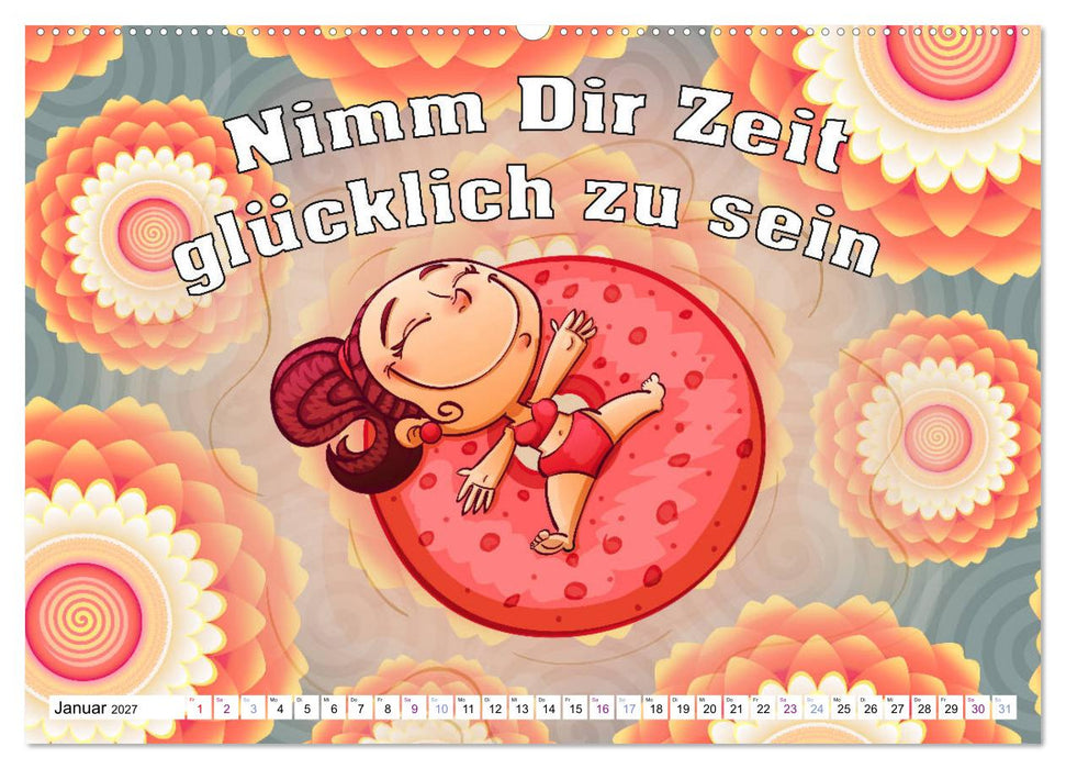 Spruchkalender - frech und bunt (CALVENDO Wandkalender 2027)