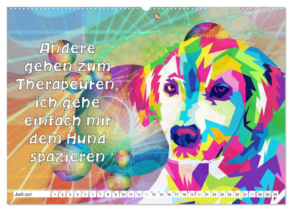 Spruchkalender - frech und bunt (CALVENDO Premium Wandkalender 2027)