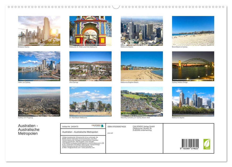 Australien - Australische Metropolen (CALVENDO Premium Wandkalender 2027)