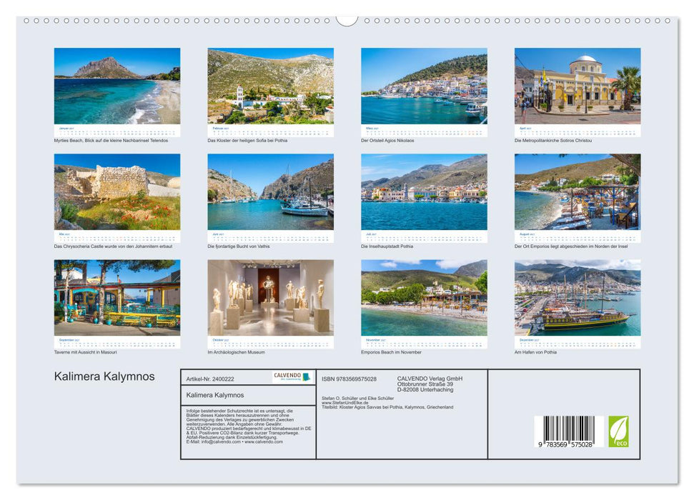 Kalimera Kalymnos (CALVENDO Premium Wandkalender 2027)