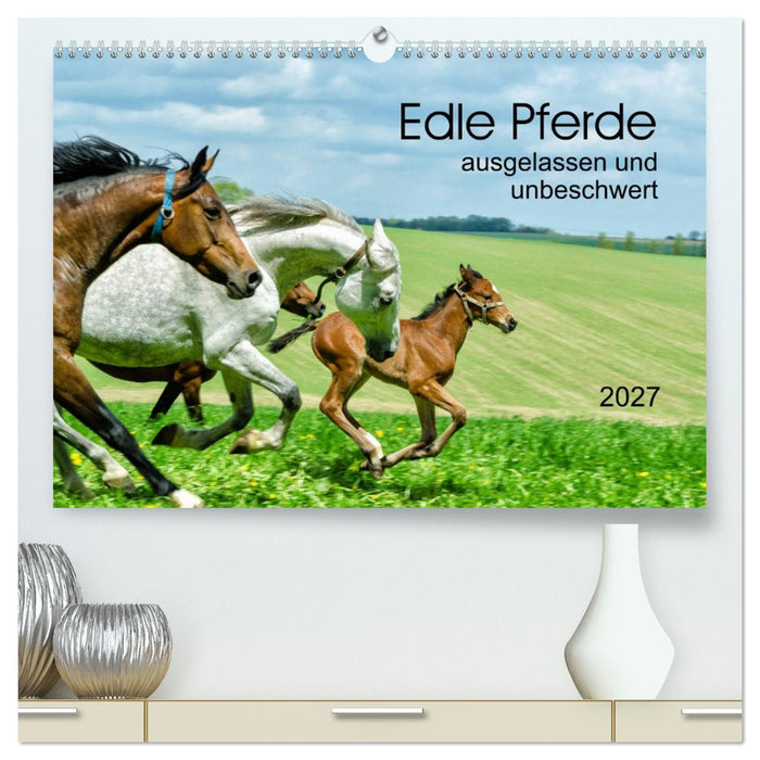 Edle Pferde - ausgelassen und unbeschwert (CALVENDO Premium Wandkalender 2027)