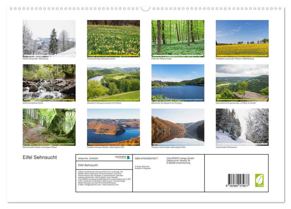 Eifel Sehnsucht (CALVENDO Premium Wandkalender 2027)
