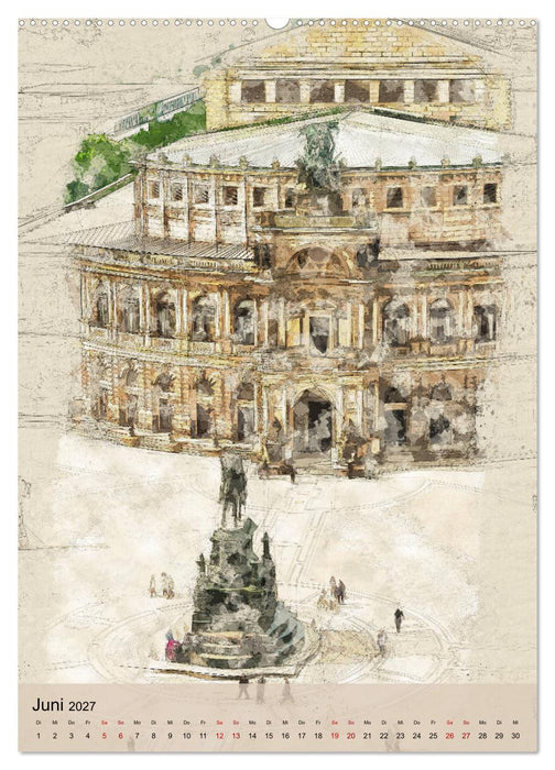 Dresden wie gemalt (CALVENDO Premium Wandkalender 2027)