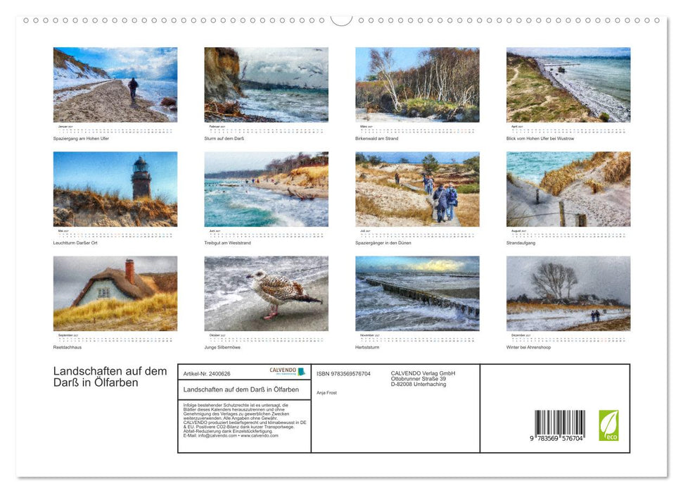 Landschaften auf dem Darß in Ölfarben (CALVENDO Premium Wandkalender 2027)