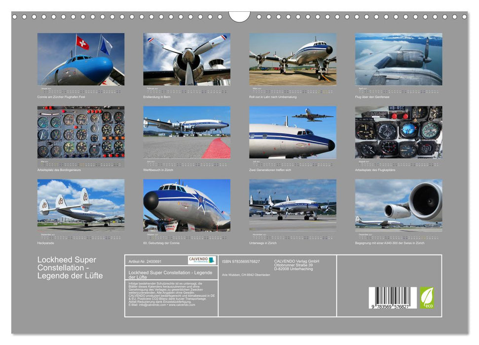 Lockheed Super Constellation - Legende der Lüfte (CALVENDO Wandkalender 2027)