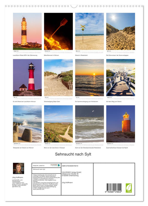 Sehnsucht nach Sylt (CALVENDO Premium Wandkalender 2027)