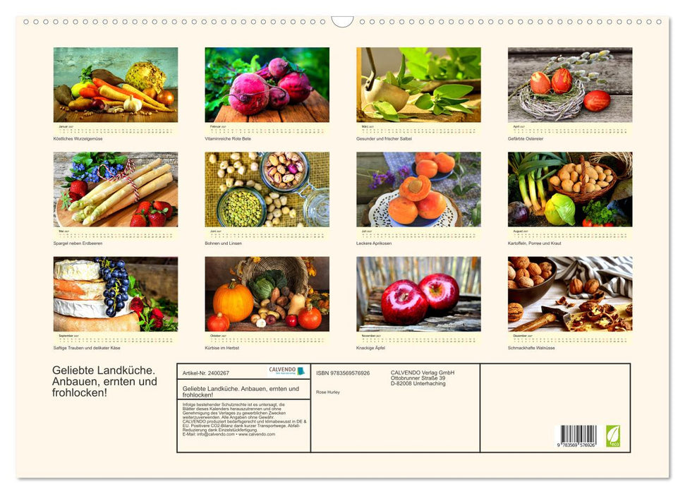 Geliebte Landküche. Anbauen, ernten und frohlocken! (CALVENDO Wandkalender 2027)