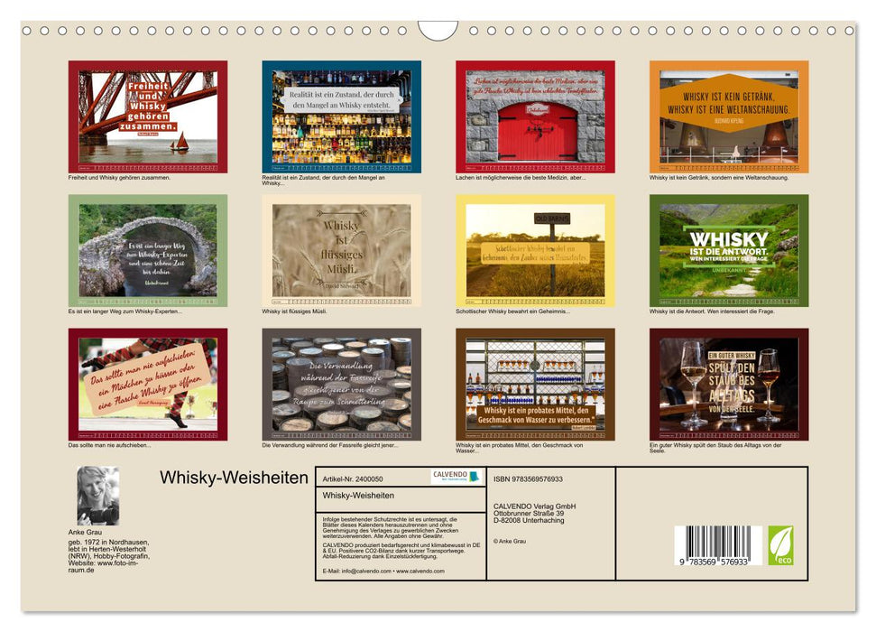 Whisky-Weisheiten (CALVENDO Wandkalender 2027)