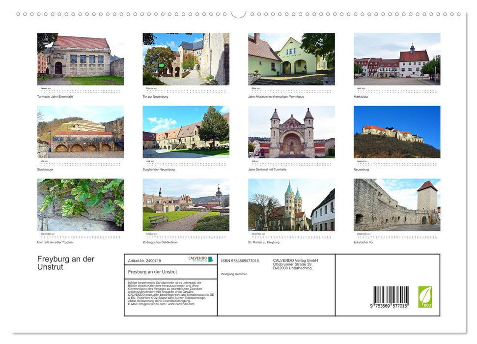 Freyburg an der Unstrut (CALVENDO Premium Wandkalender 2027)