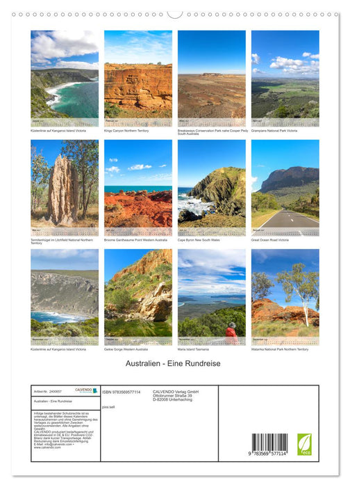 Australien - Eine Rundreise (CALVENDO Premium Wandkalender 2027)