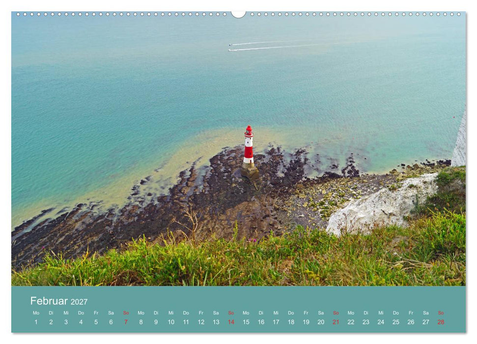 Englische Leuchttürme - Leuchtfeuer entlang Englands Küste (CALVENDO Premium Wandkalender 2027)