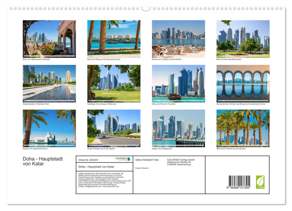 Doha - Hauptstadt von Katar (CALVENDO Premium Wandkalender 2027)
