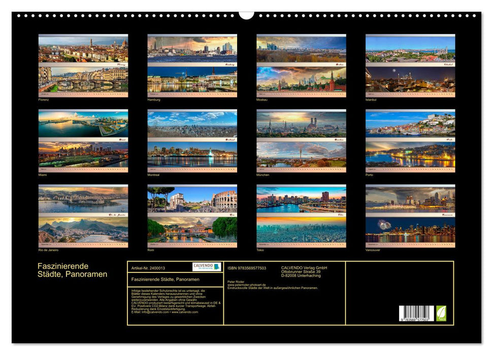 Faszinierende Städte, Panoramen (CALVENDO Wandkalender 2027)