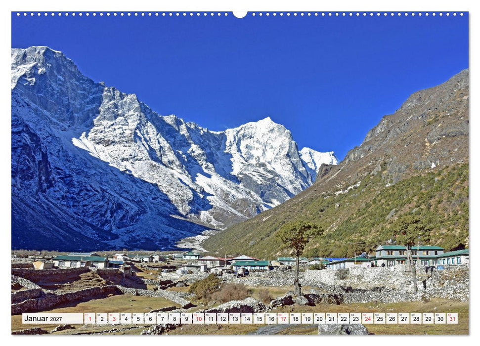 Wohnen im HIMALAYA (CALVENDO Premium Wandkalender 2027)