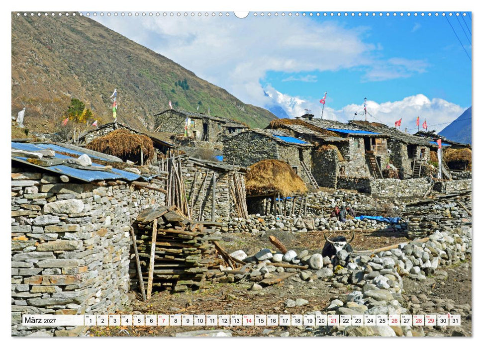 Wohnen im HIMALAYA (CALVENDO Premium Wandkalender 2027)