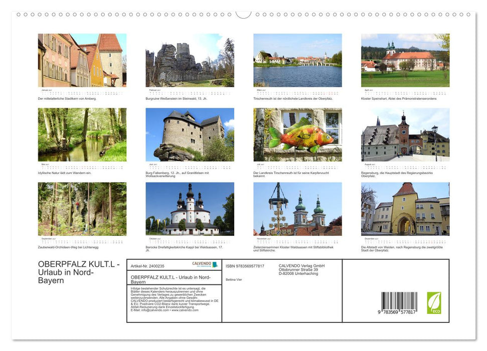 OBERPFALZ KULT.L - Urlaub in Nord-Bayern (CALVENDO Premium Wandkalender 2027)