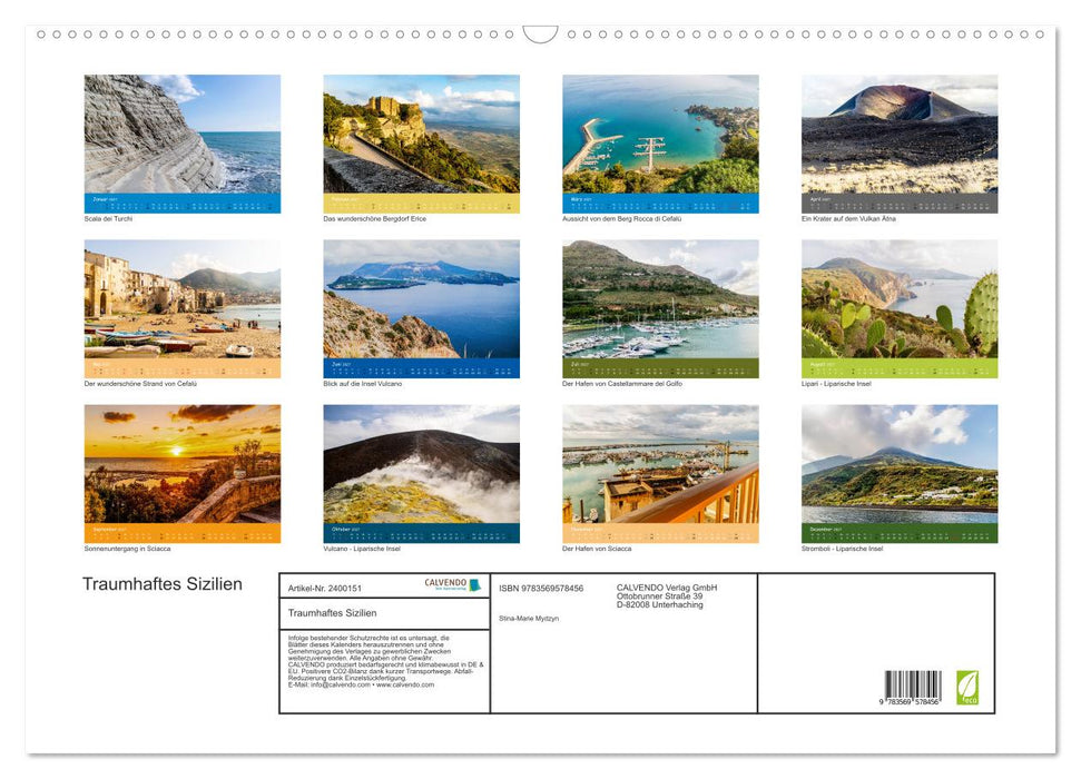 Traumhaftes Sizilien (CALVENDO Wandkalender 2027)