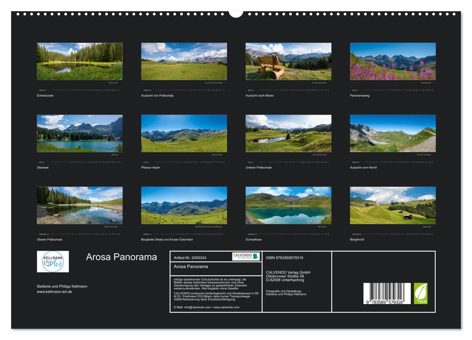 Arosa Panorama (CALVENDO Premium Wandkalender 2027)