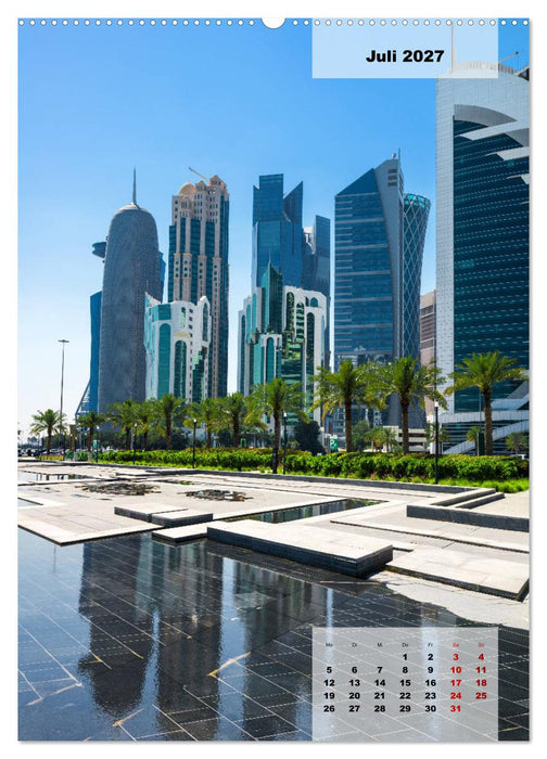 Doha Leuchtende Hauptstadt von Katar (CALVENDO Premium Wandkalender 2027)